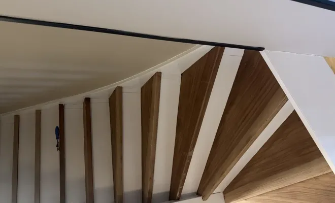 Peinture escalier bi couleurs chantier à Villenave à Bègles, Bordeaux, Couleurs d'Aquitaine